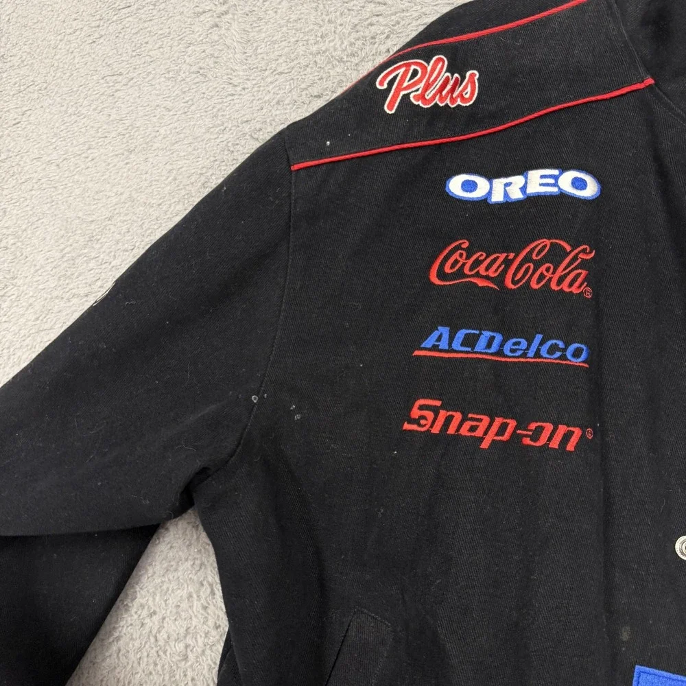 Vintage Dale Earnhardt Goodwrench Service Jacket Mens XL Black NASCAR Chase